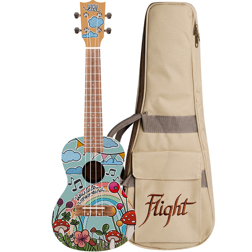 "UKUlala Wonderland" Konzert-Ukulele aus der Art Serie von Flight