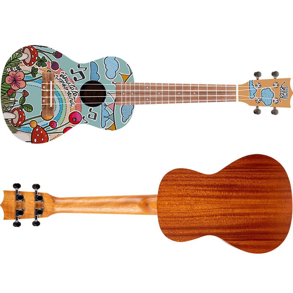 "UKUlala Wonderland" Konzert-Ukulele aus der Art Serie von Flight