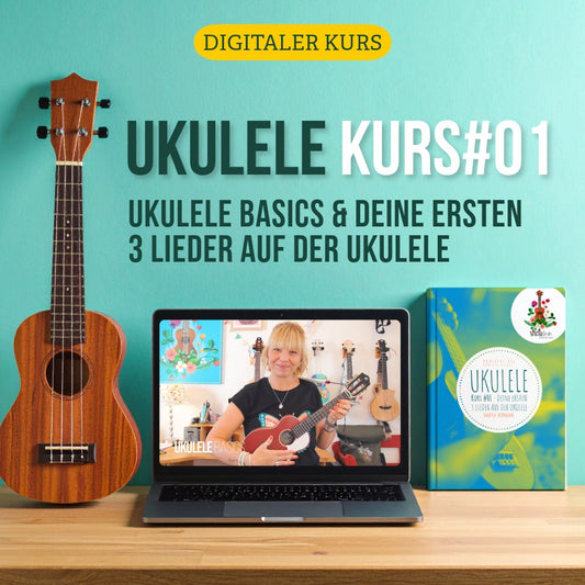 COURSE#01: Ukulele Basics & Your First 3 Songs on Ukulele (PDF+VIDEO)