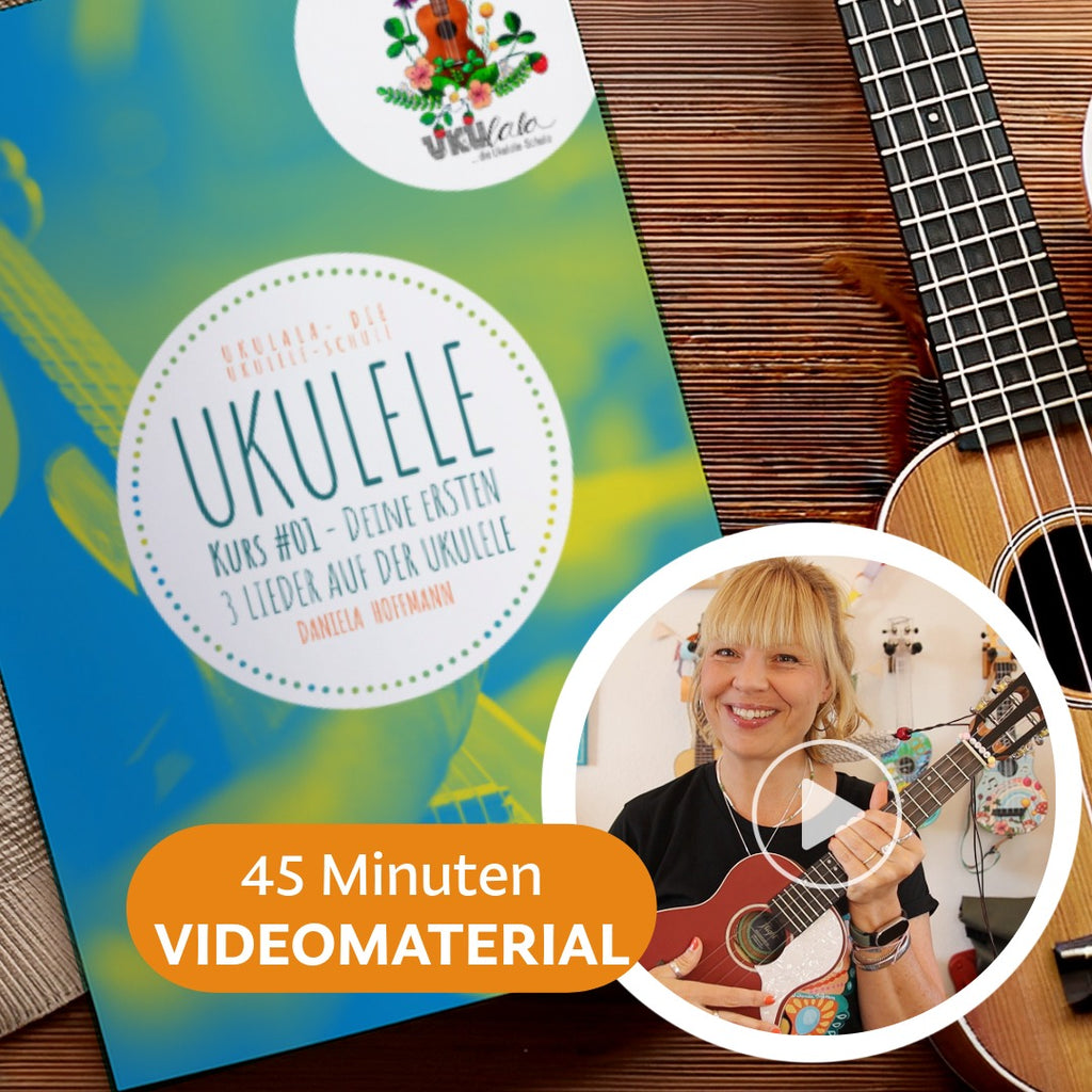 COURSE#01: Ukulele Basics & Your First 3 Songs on Ukulele (PDF+VIDEO)