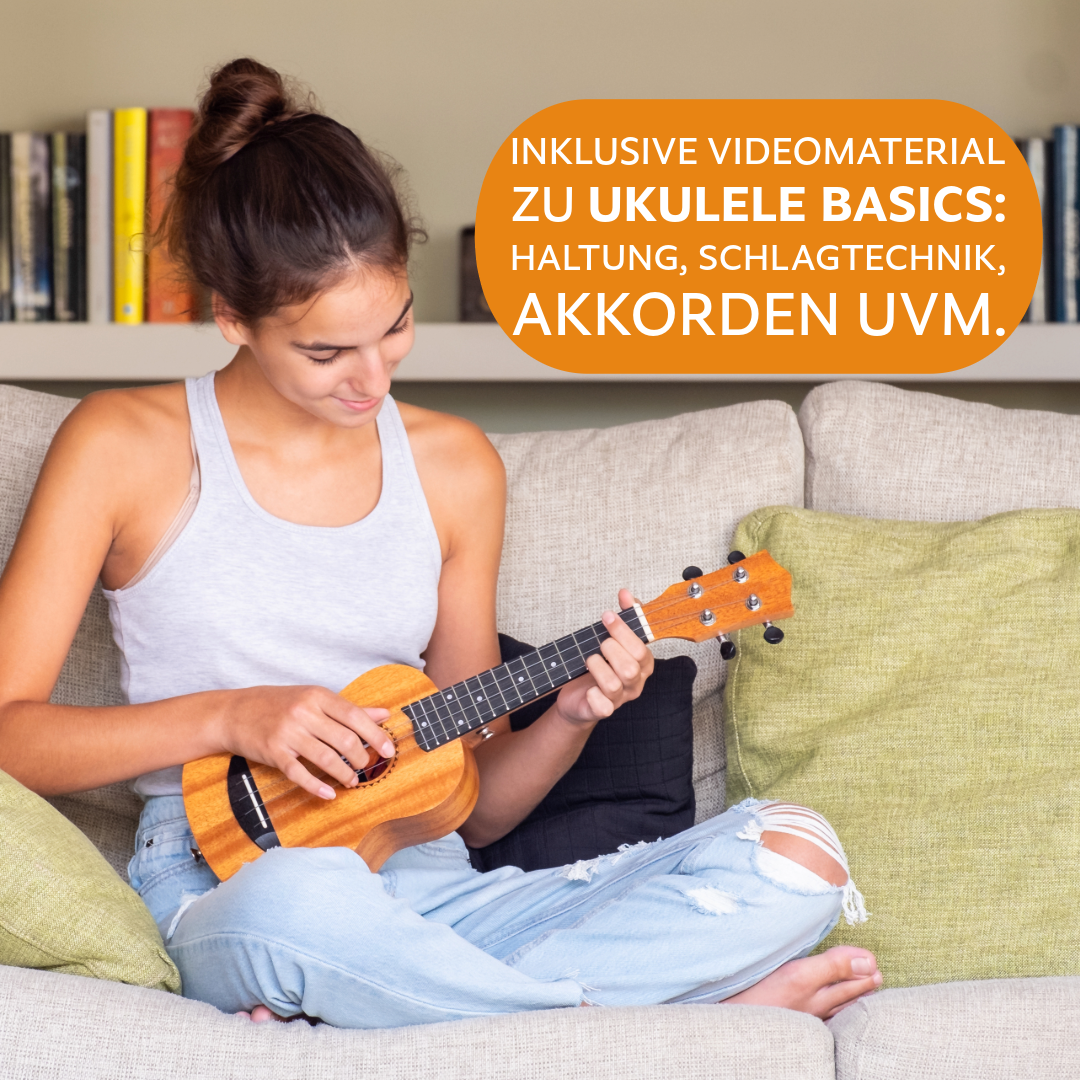 KURS#01: Lerne in 45 Minuten deine ersten 3 Lieder auf der Ukulele - mit Video!