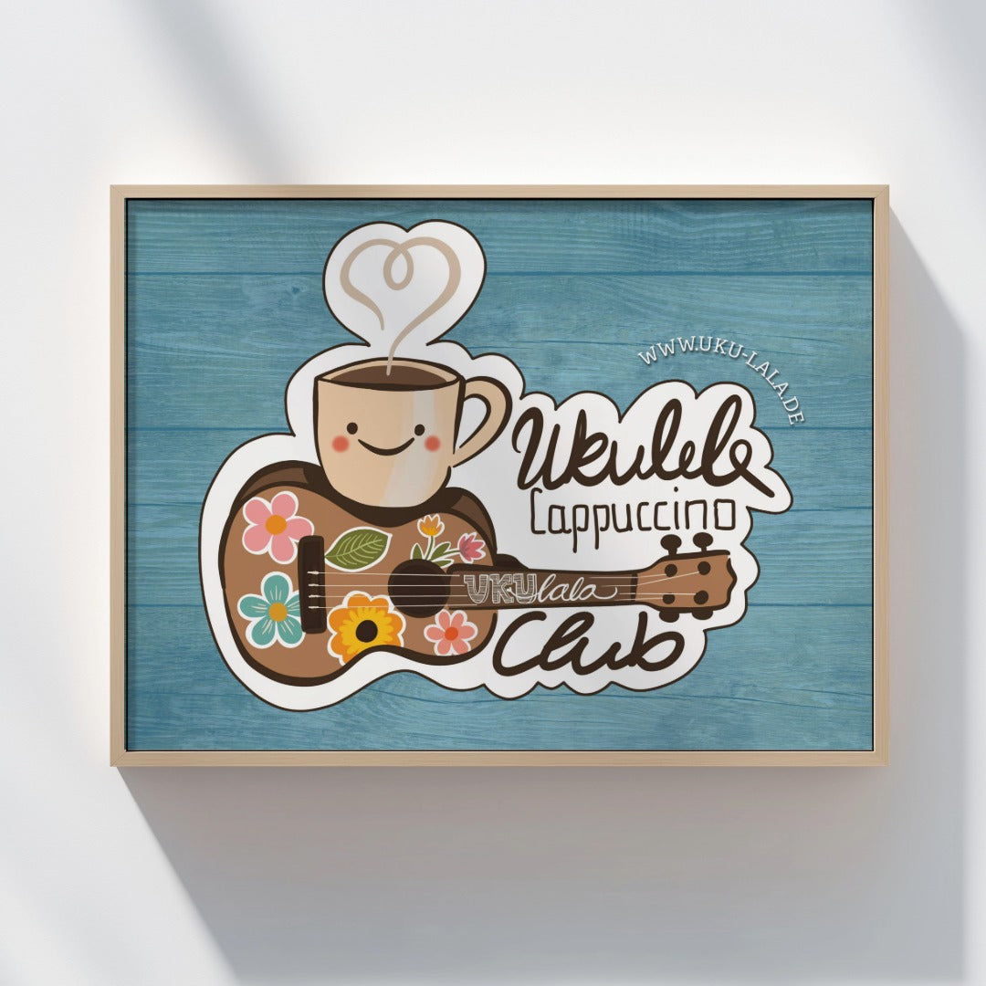 Poster "Ukulele Cappuccino Club" - 60x40 cm