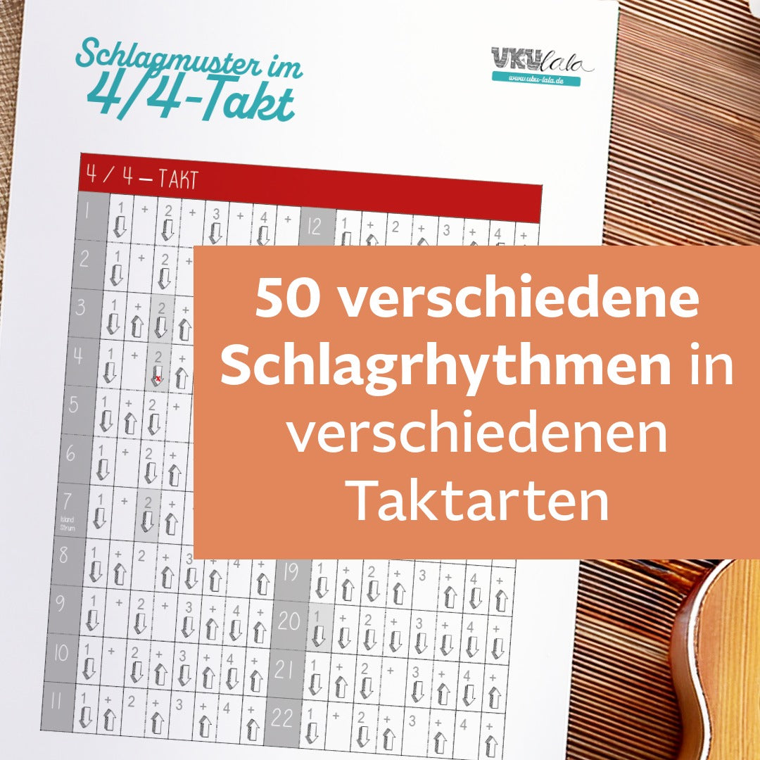 50 Schlagmuster für Ukulele - für mehr Groove und Abwechslung