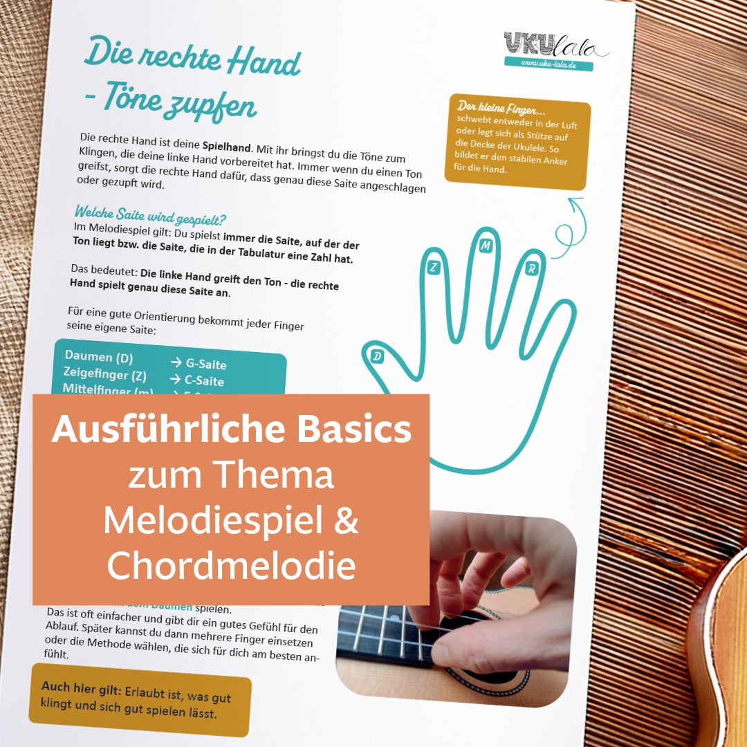 Ukulele Melodie & Chordmelodie - dein Einstieg in die Melodiewelt