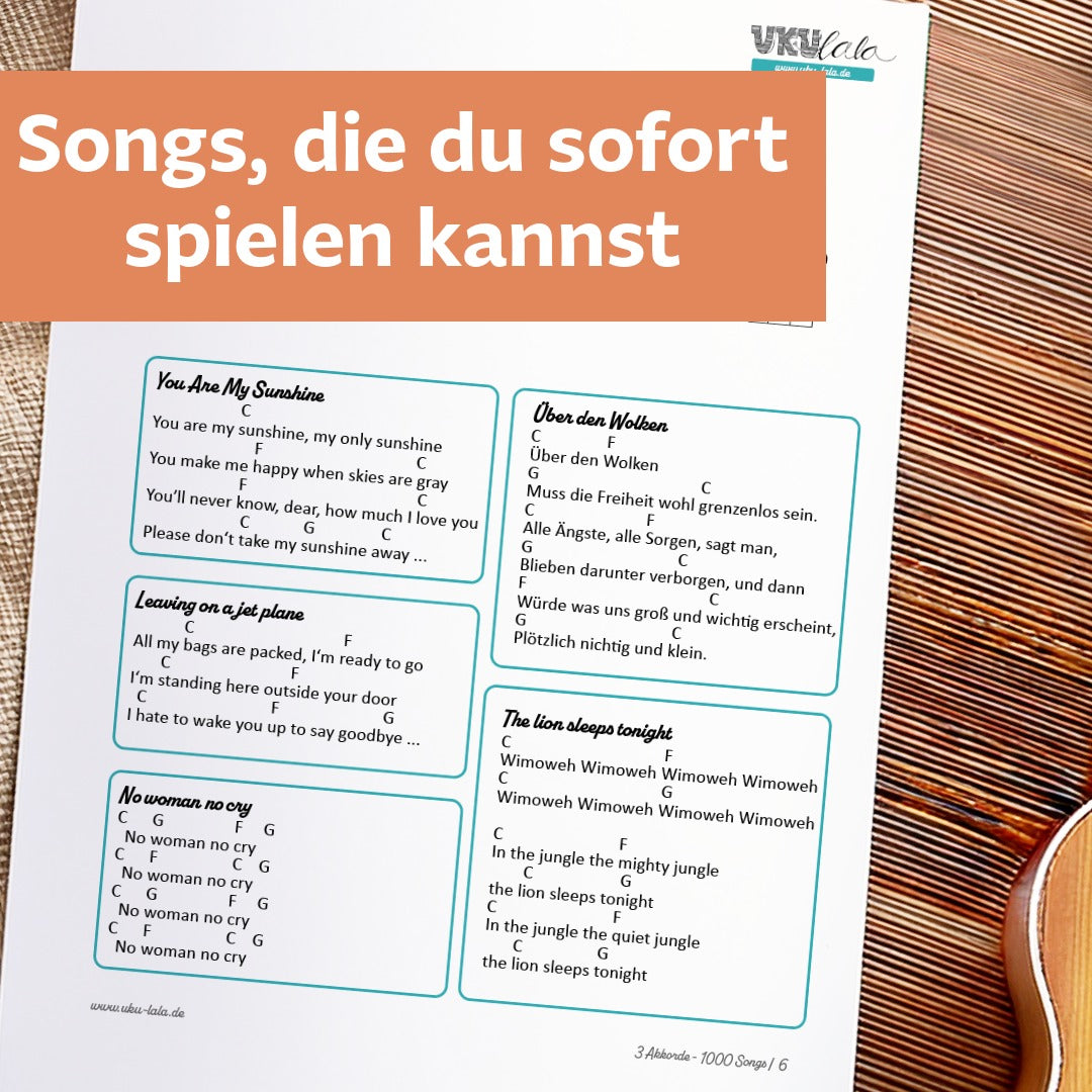 Ukulele Minikurs "3 Akkorde - unzählige Songs"