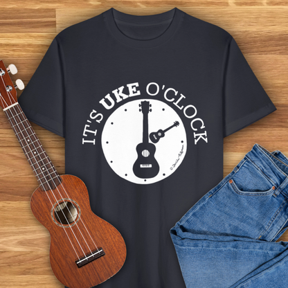 Unisex Ukulele T-Shirt - "It's UKE o'clock"