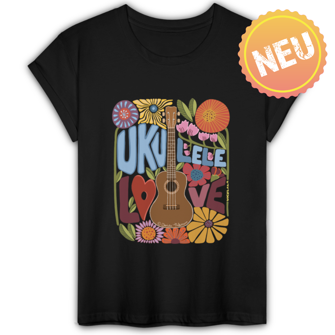 Ukulele Damen T-Shirt - "Ukulele love"