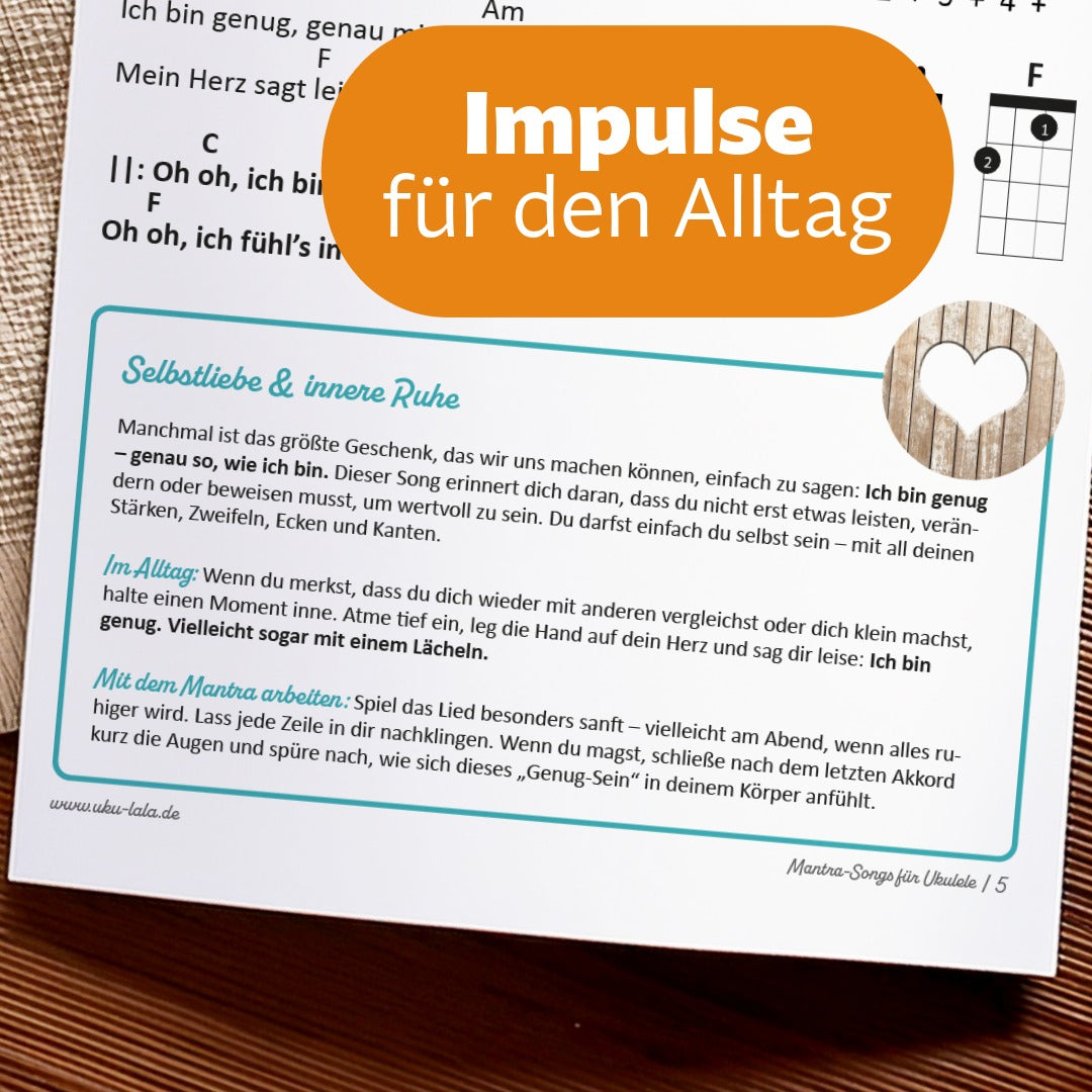 Ukulele Mantra-Songs | Fünf Lieder für Ruhe, Freude und innere Balance.