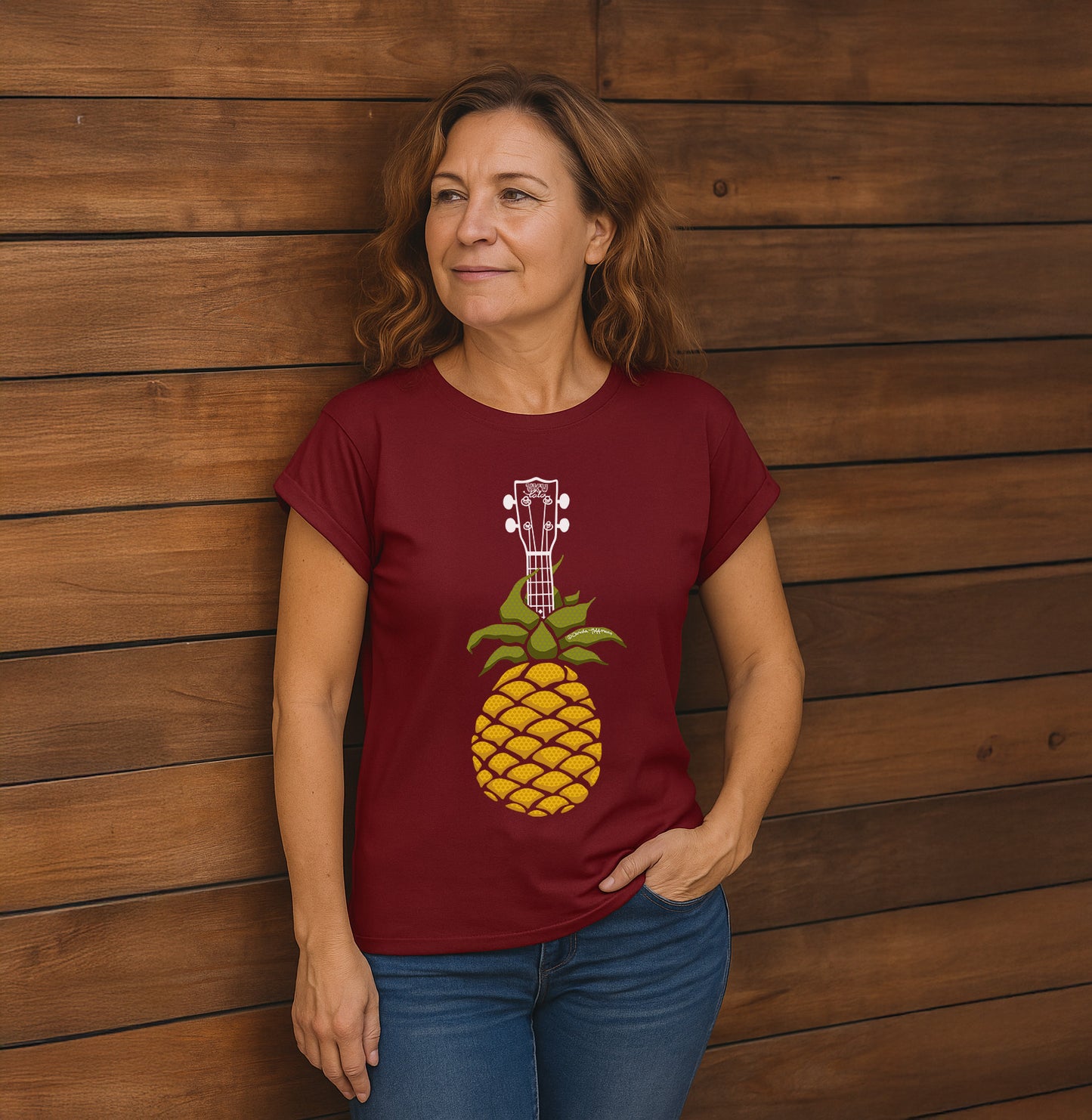 Ukulele Women's T-Shirt - "Pineapple Jam"