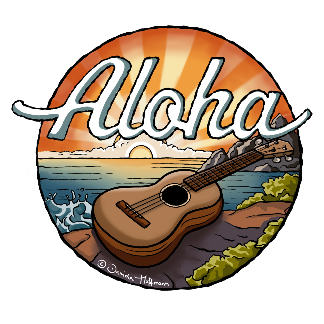 Ukulele T-Shirt Unisex - "Aloha"