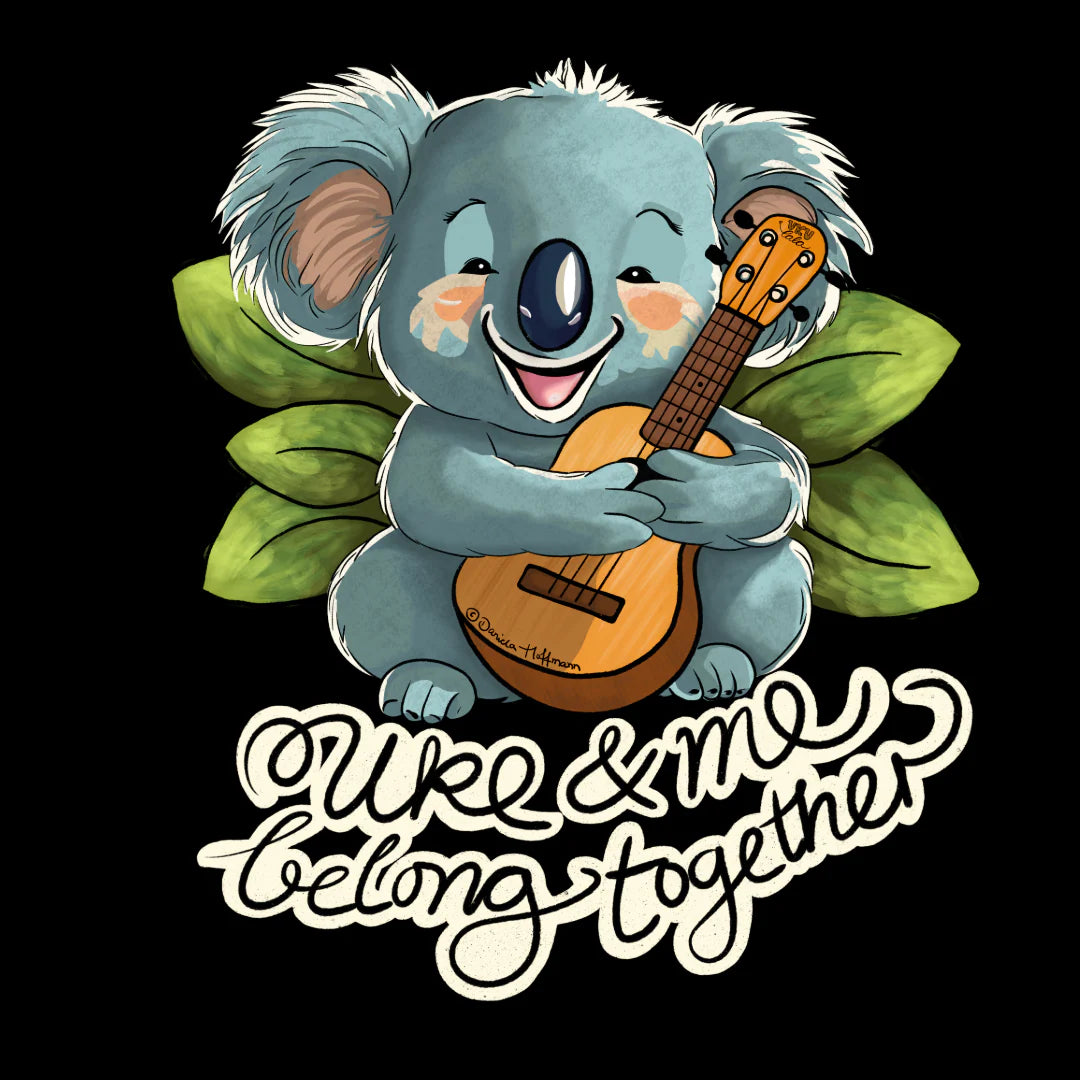 Ukulele Turnbeutel - "Uke and me belong together"
