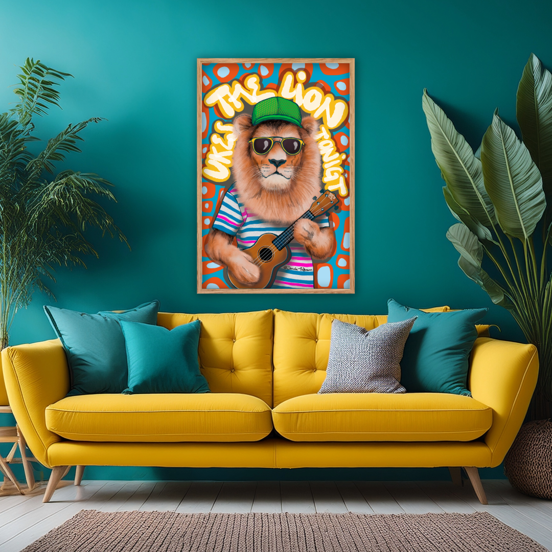 NEU! Poster "The lion ukes tonight" - 60x90 cm