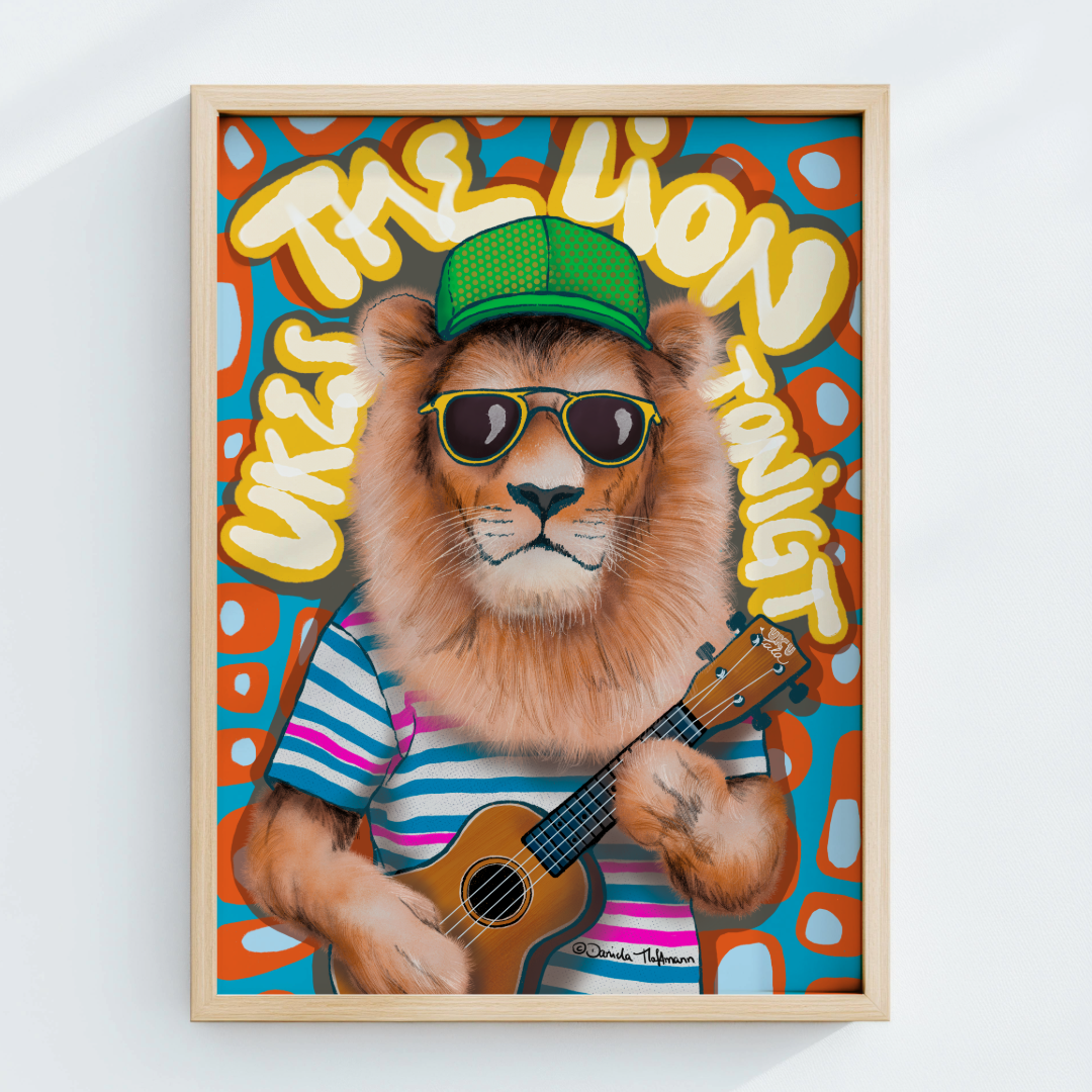 NEU! Poster "The lion ukes tonight" - 60x90 cm