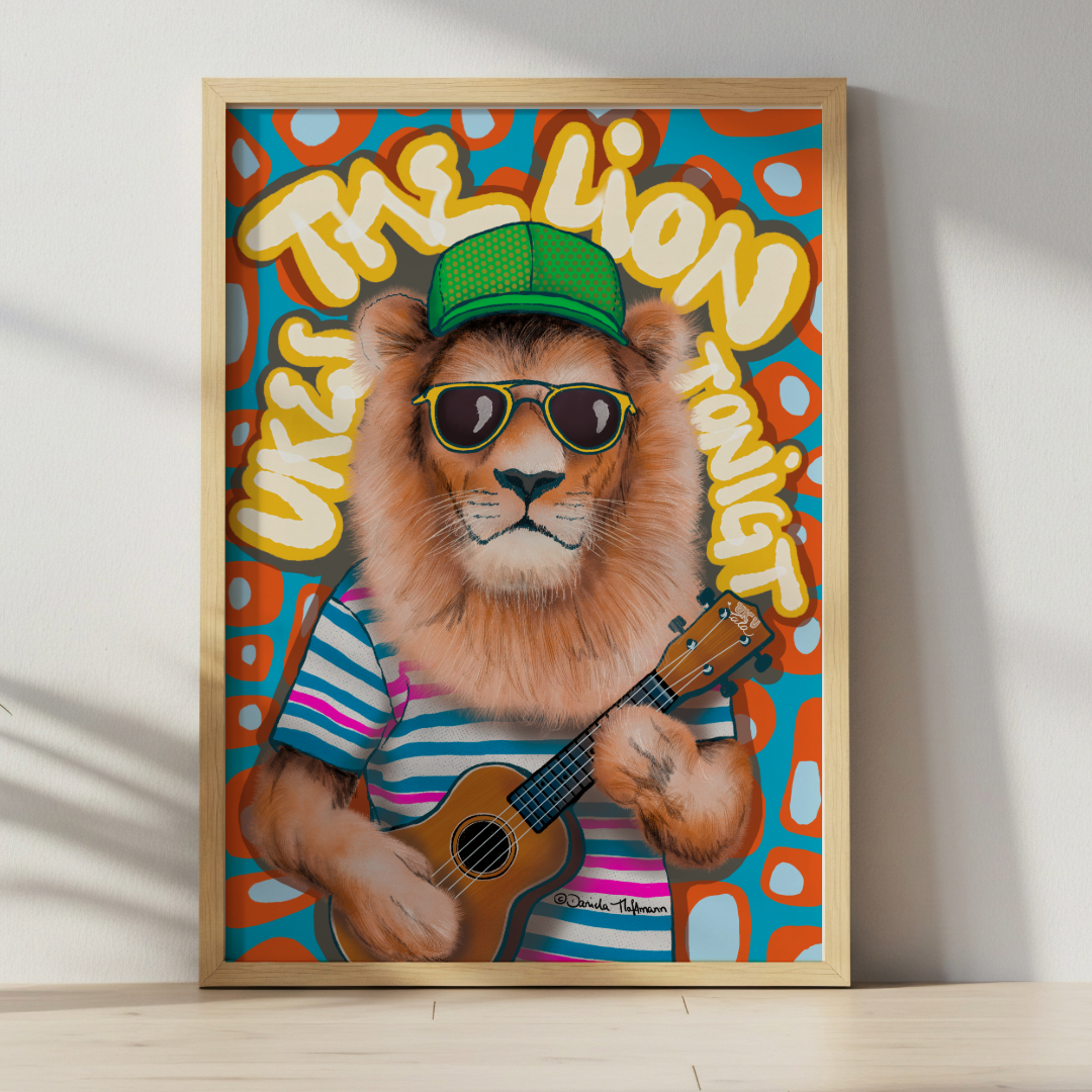 NEU! Poster "The lion ukes tonight" - 60x90 cm