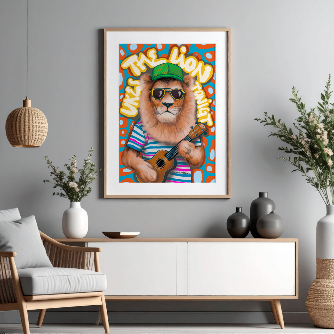 NEU! Poster "The lion ukes tonight" - 60x90 cm