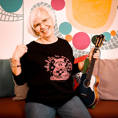Ukulele-Sweatshirt - "Ukulele is my yoga"