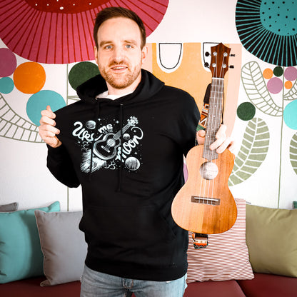 Ukulele Unisex Hoodie - "Uke me to the moon"