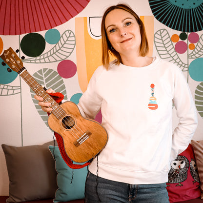 Ukulele-Sweatshirt - "Modern Flowers"