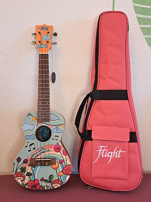 "UKUlala Wonderland" Konzert-Ukulele aus der Art Serie von Flight