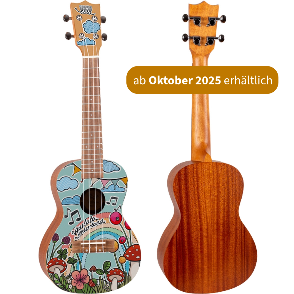 "UKUlala Wonderland" Konzert-Ukulele aus der Art Serie von Flight